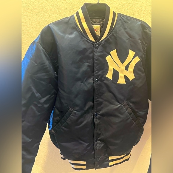 70s Vintage New York Yankee Team Diamond Collection By Starter Baseball Jacket - Picture 1 of 6